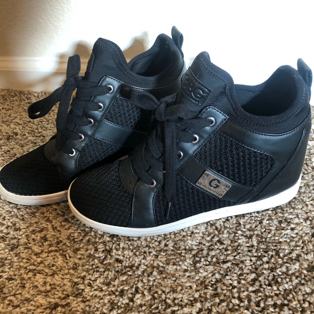 Guess wedge sneakers-like new!